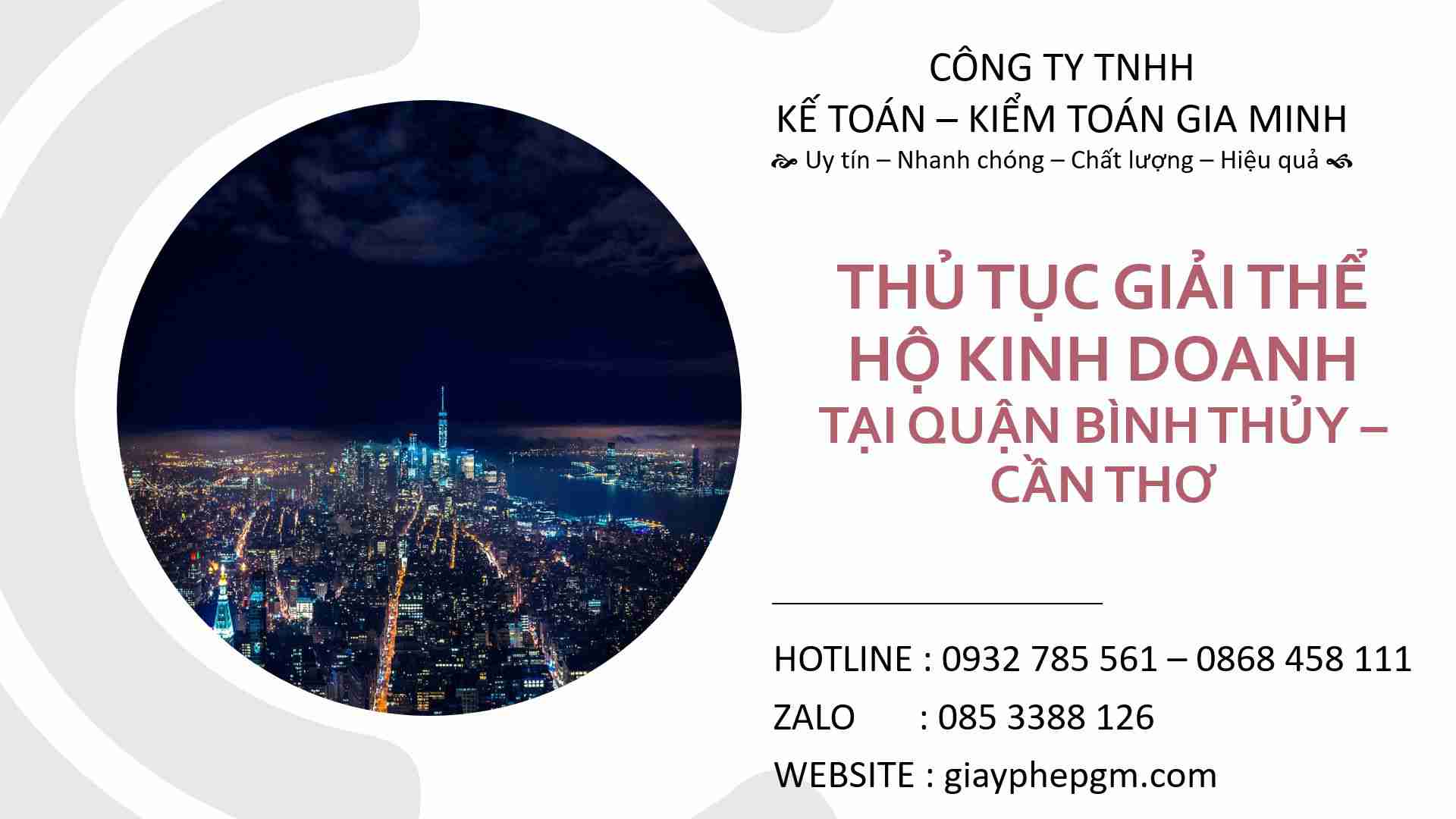 Giải thể hộ kinh doanh cá thể tại Quận Bình Thủy - Cần Thơ