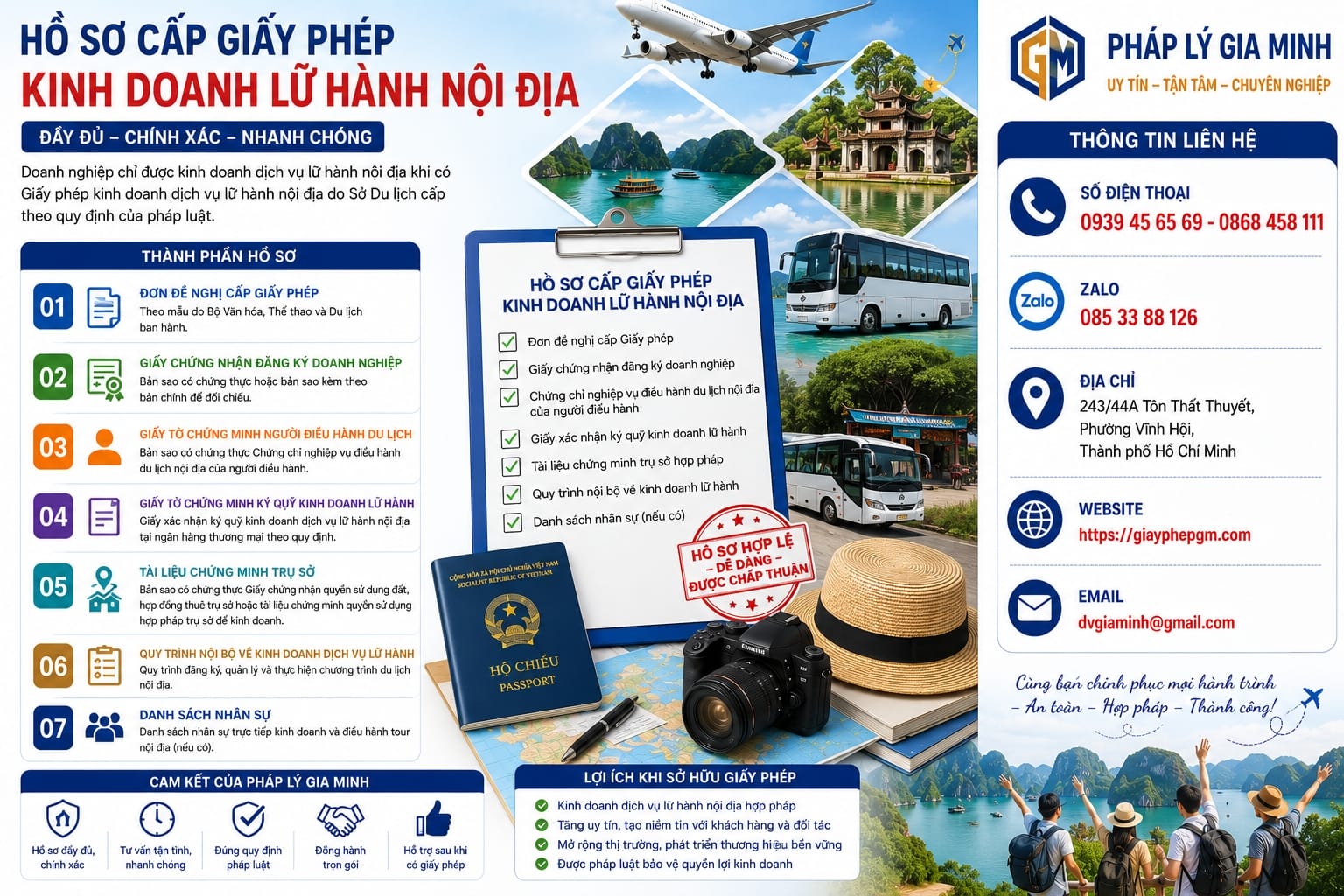 Giấy phép kinh doanh lữ hành nội địa năm 2026 4 Hồ sơ cấp giấy phép kinh doanh lữ hành nội địa