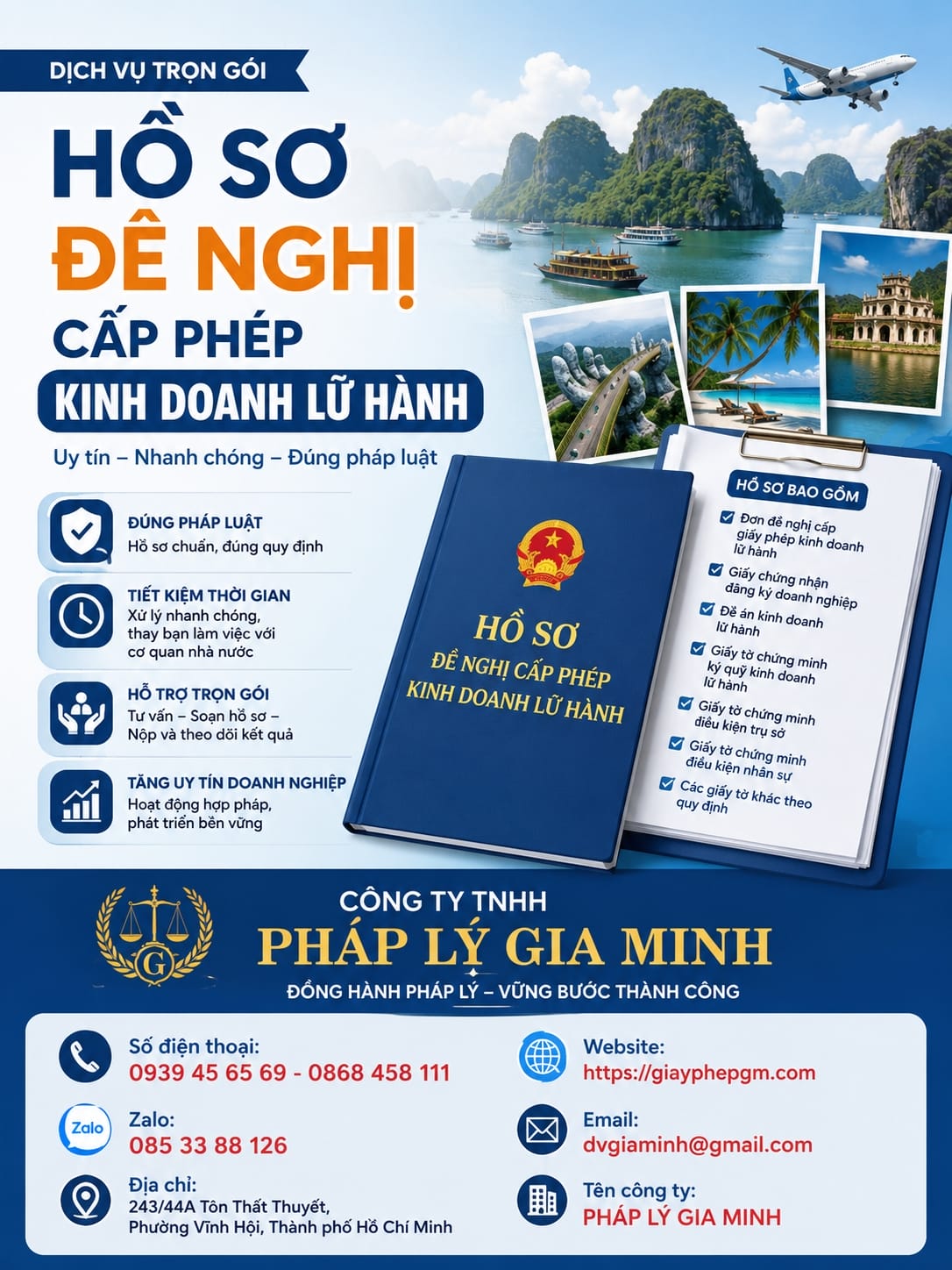 Hồ sơ đề nghị cấp phép kinh doanh lữ hành