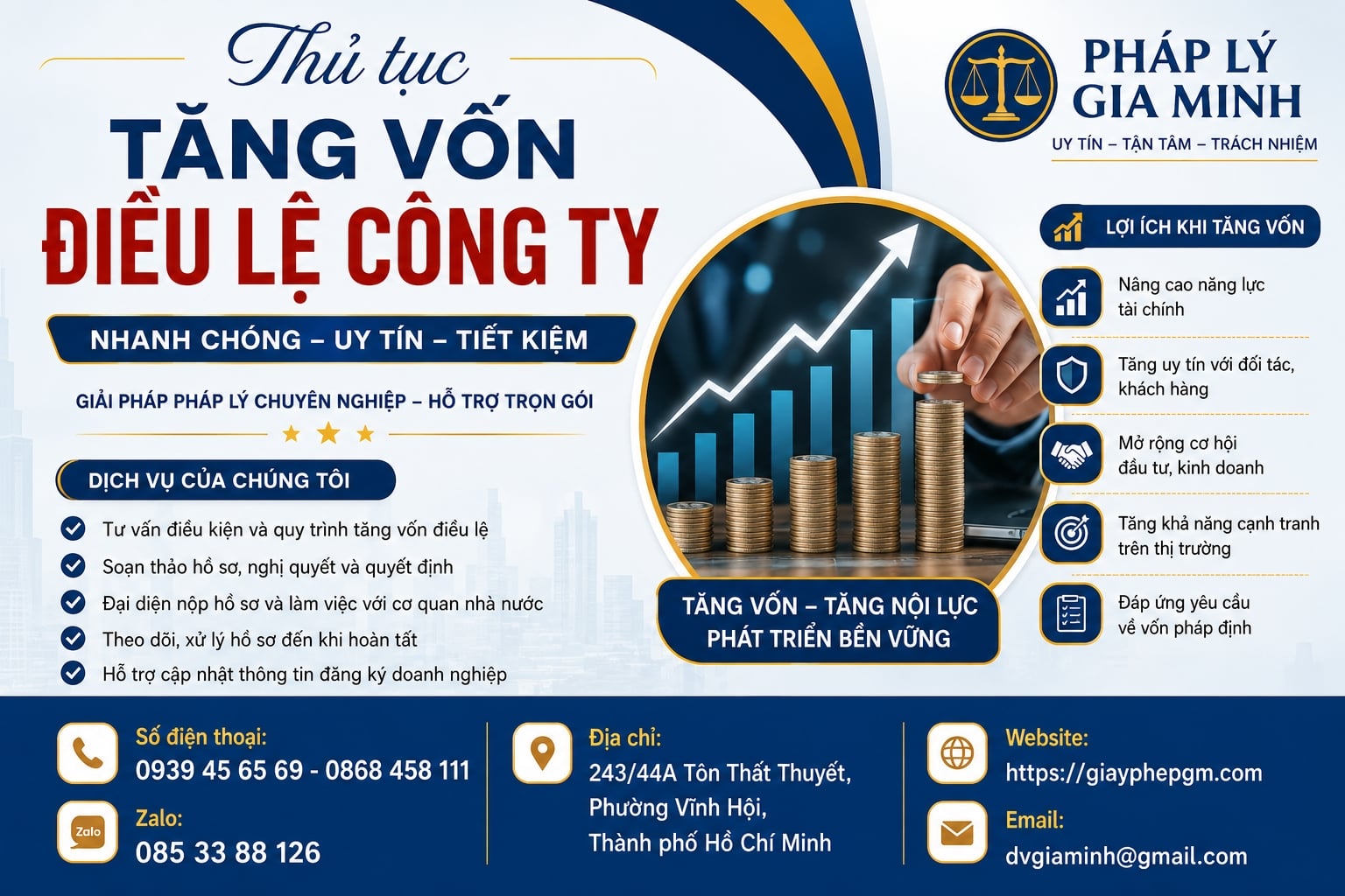 Tăng vốn điều lệ công ty 9 Thủ tục tăng vốn điều lệ công ty