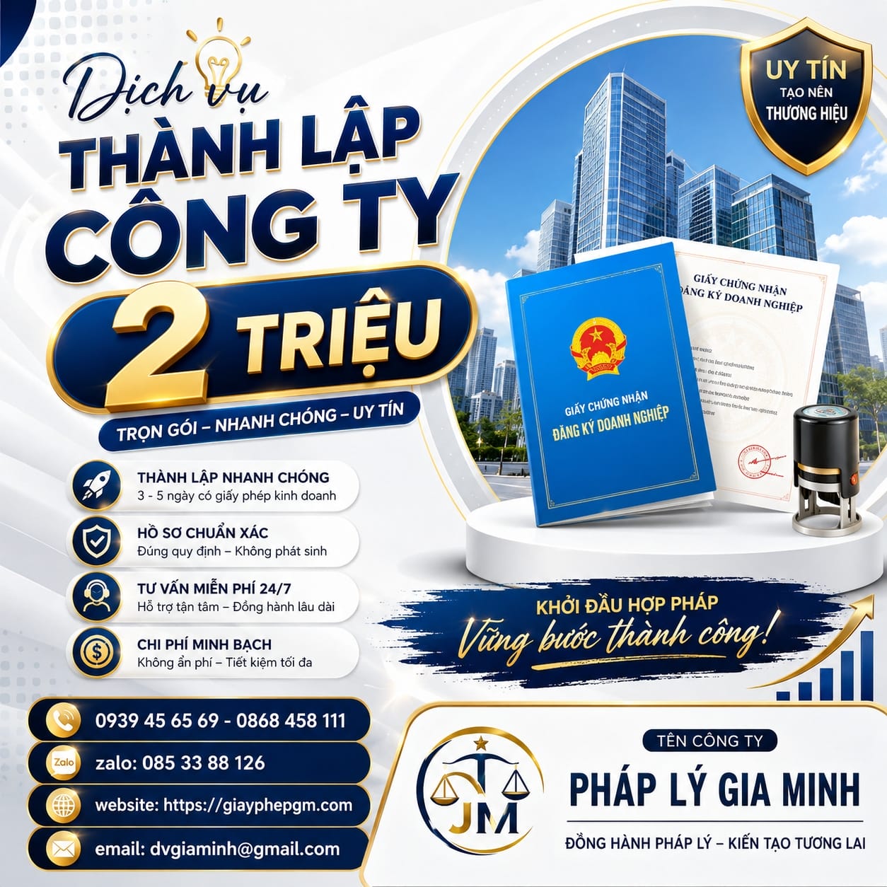 Dịch vụ thành lập công ty tại Cao Bằng trọn gói