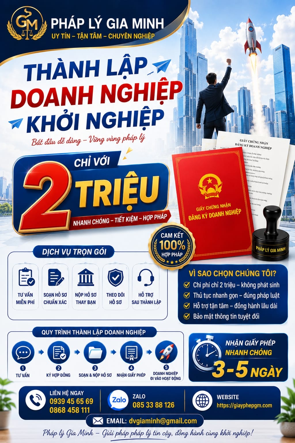 Dịch vụ thành lập công ty tại Hà Tĩnh trọn gói