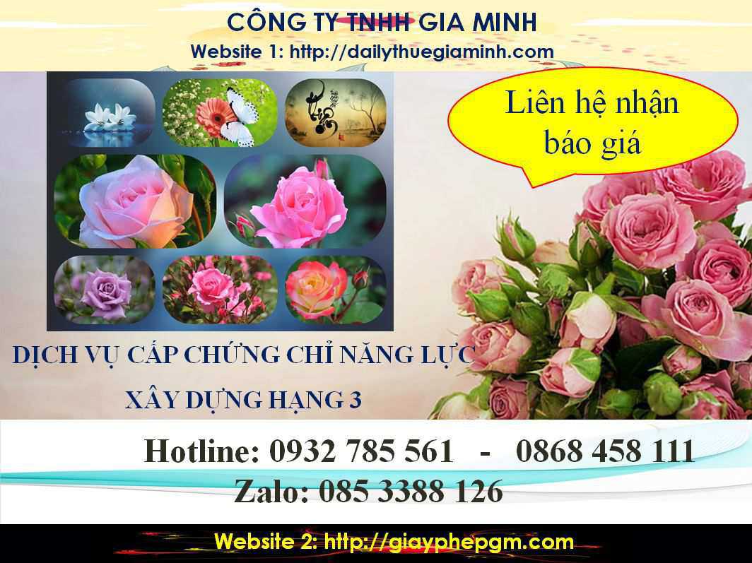 Dịch vụ cấp chứng chỉ năng lực xây dựng hạng III tại Bắc Kạn 5 Chi phí dịch vụ cấp chứng chỉ năng lực xây dựng hạng III tại Bắc Kạn