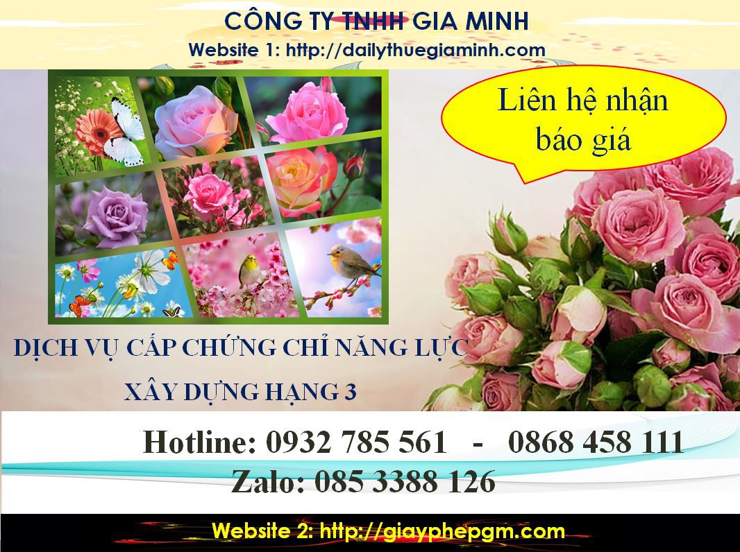 Dịch vụ cấp chứng chỉ năng lực xây dựng hạng III tại Bạc Liêu 5 Chi phí dịch vụ cấp chứng chỉ năng lực xây dựng hạng III tại Bạc Liêu
