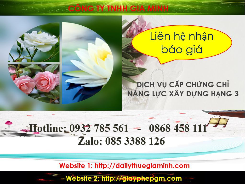 Dịch vụ cấp chứng chỉ năng lực xây dựng hạng III tại Hà Nam nhanh chóng, uy tín 5 Chi phí dịch vụ cấp chứng chỉ năng lực xây dựng hạng III tại Hà Nam