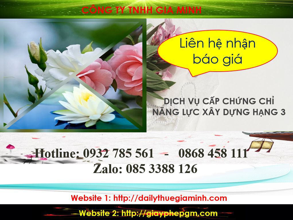 Dịch vụ cấp chứng chỉ năng lực xây dựng hạng III tại Hà Nội 5 Chi phí dịch vụ cấp chứng chỉ năng lực xây dựng hạng III tại Hà Nội