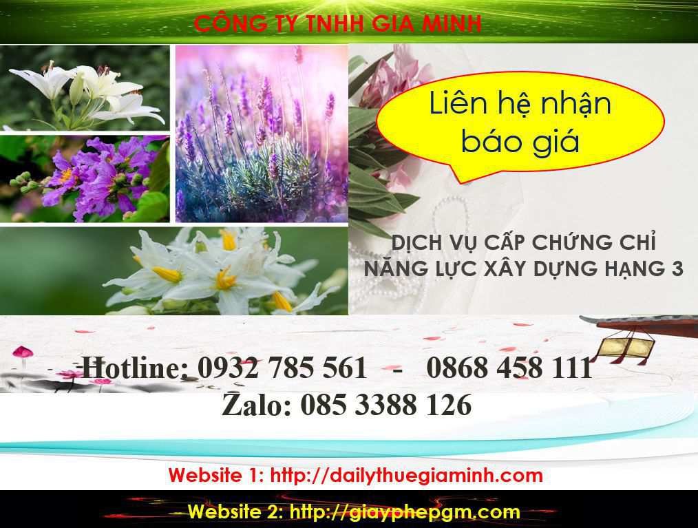 Dịch vụ cấp chứng chỉ năng lực xây dựng hạng III tại Nam Định 5 Dịch vụ cấp chứng chỉ năng lực xây dựng hạng III tại Nam Định