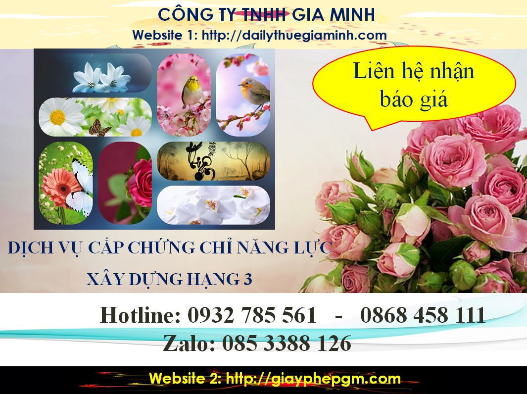 Dịch vụ cấp chứng chỉ năng lực xây dựng hạng III tại Quận Nam Từ Liêm 5 Chi phí dịch vụ cấp chứng chỉ năng lực xây dựng hạng III tại Quận Nam Từ Liêm
