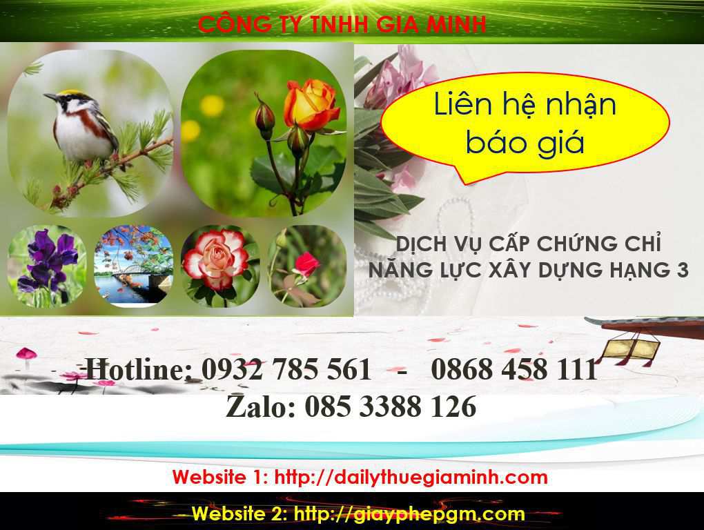 Dịch vụ cấp chứng chỉ năng lực xây dựng hạng III tại Sơn La 5 Chi phí dịch vụ cấp chứng chỉ năng lực xây dựng hạng III tại Sơn La