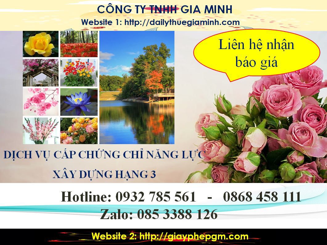 Dịch vụ cấp chứng chỉ năng lực xây dựng hạng III tại Thị xã Dĩ An 5 Chi phí dịch vụ cấp chứng chỉ năng lực xây dựng hạng III tại Thị xã Dĩ An