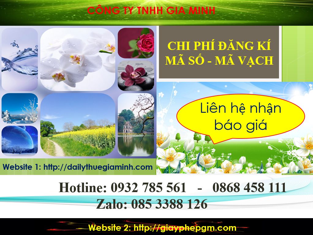 Đăng ký mã vạch tại Yên Bái 11 chi phí Đăng ký mã vạch tại Yên Bái