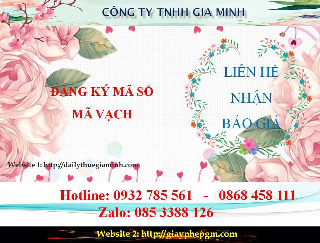 Đăng ký mã vạch tại Bắc Giang 6 Chi phí đăng ký mã vạch