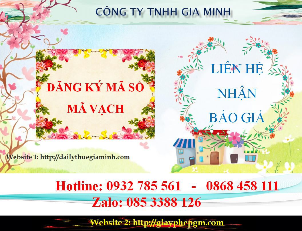 Đăng ký mã vạch tại Bạc Liêu 6 Thủ tục đăng ký mã vạch