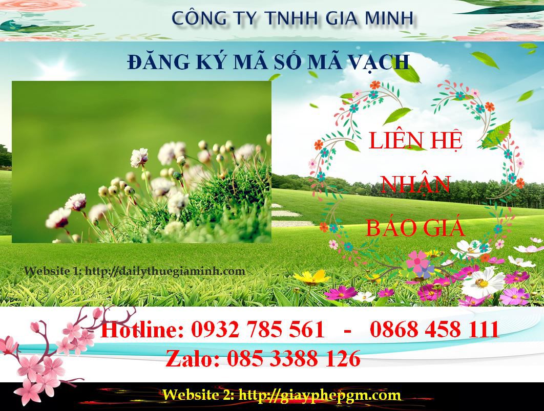 Đăng ký mã vạch tại Bình Dương 11 Chi phí đăng ký mã vạch
