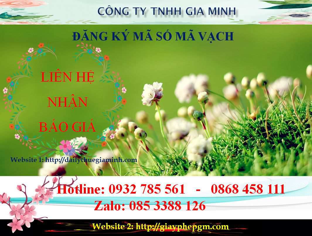 Đăng ký mã vạch tại Bình Phước 6 Chi phí đăng ký mã vạch