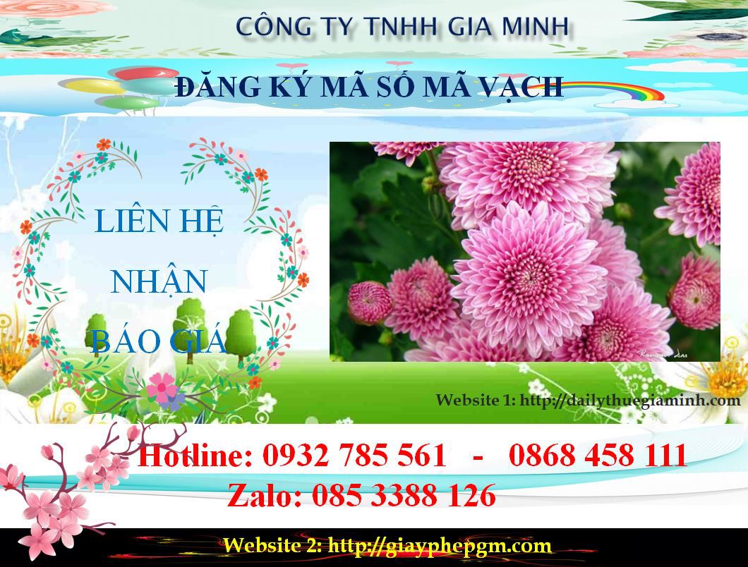 Đăng ký mã vạch tại Cần Thơ 11 Chi phí đăng ký mã vạch