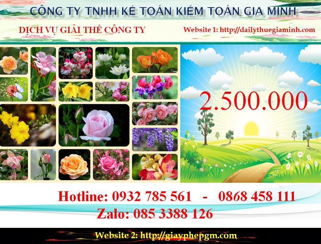 Chi phí giải thể công ty ở Huyện Phú Giáo