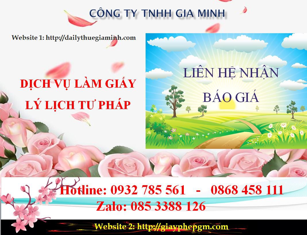 Dịch vụ làm giấy lý lịch tư pháp An Giang 5 Chi phí làm giấy lý lịch tư pháp An Giang