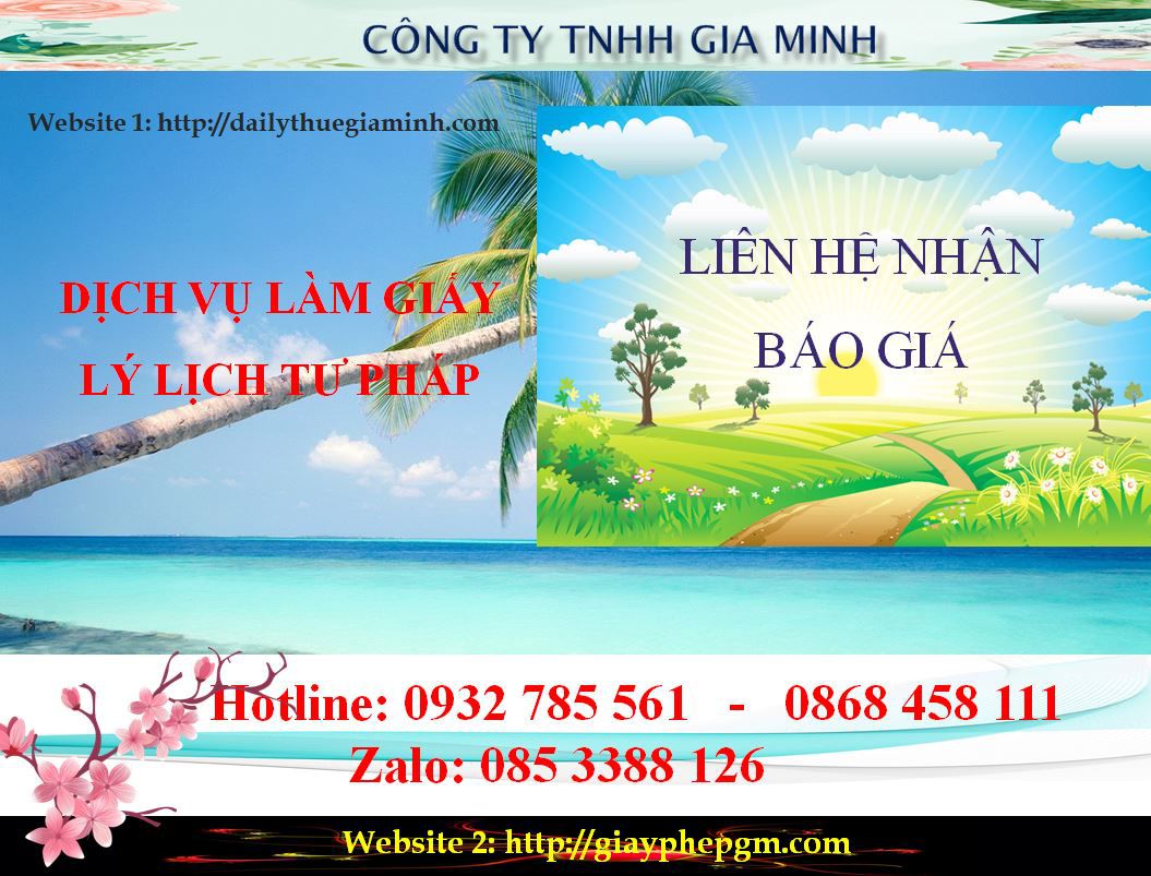 Dịch vụ làm giấy lý lịch tư pháp Bắc Giang 5 Chi phí làm giấy lý lịch tư pháp Bắc Giang