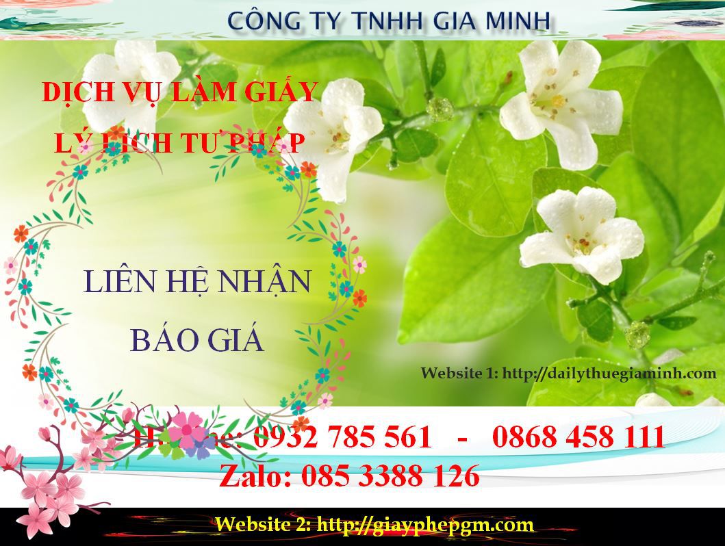 Dịch vụ làm giấy lý lịch tư pháp Hà Nam 5 Chi phí làm giấy lý lịch tư pháp Hà Nam