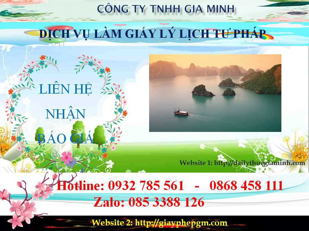 Dịch vụ làm giấy lý lịch tư pháp Nam Định 5 Chi phí làm giấy lý lịch tư pháp Nam Định