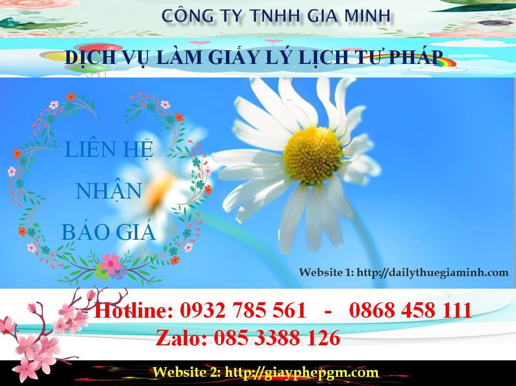 Dịch vụ làm giấy lý lịch tư pháp Ninh Bình 5 Chi phí làm giấy lý lịch tư pháp Ninh Bình