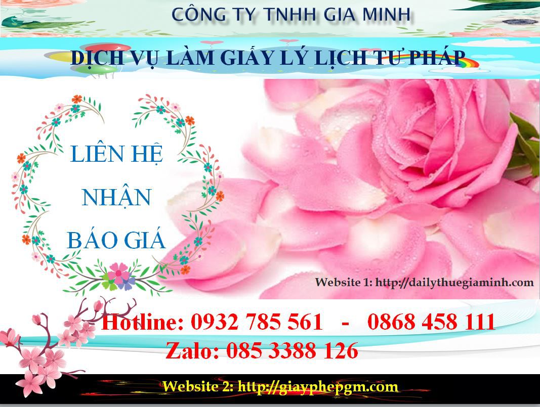Dịch vụ làm giấy lý lịch tư pháp Ninh Thuận 5 Chi phí làm giấy lý lịch tư pháp Ninh Thuận