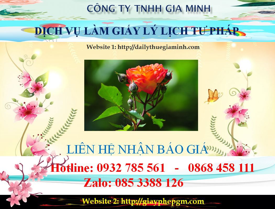 Dịch vụ làm giấy lý lịch tư pháp Phú Thọ 5 Chi phí làm giấy lý lịch tư pháp Phú Thọ