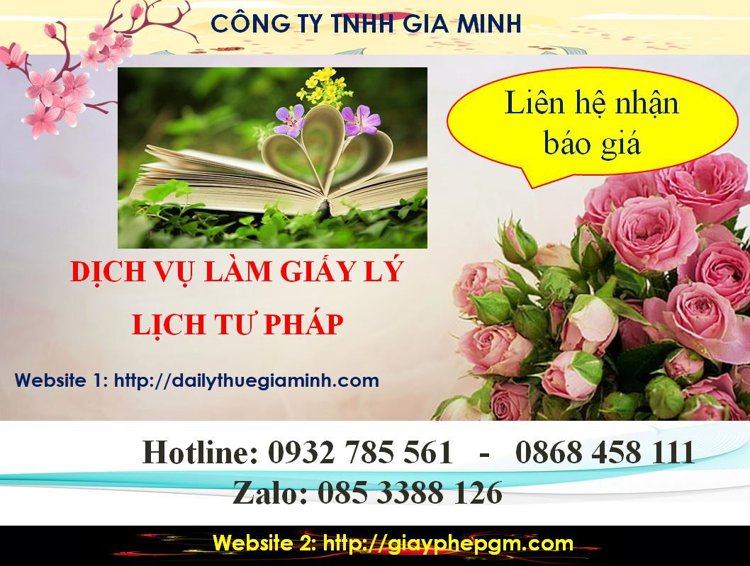 Dịch vụ làm giấy lý lịch tư pháp Quảng Nam 5 Chi phí làm giấy lý lịch tư pháp Quảng Nam