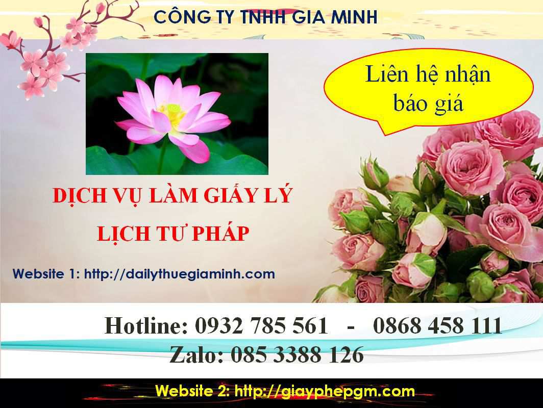 Dịch vụ làm giấy lý lịch tư pháp Sóc Trăng 5 Chi phí làm giấy lý lịch tư pháp Sóc Trăng