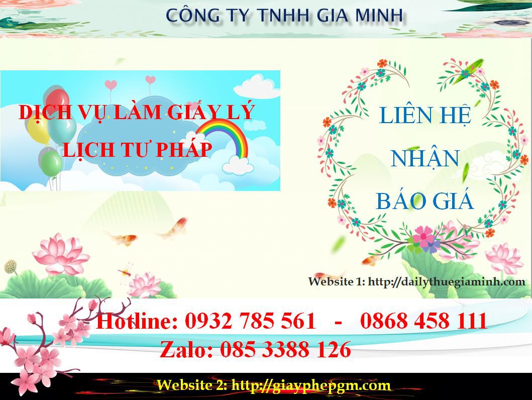 Dịch vụ làm giấy lý lịch tư pháp Sơn La 3 Chi phí làm giấy lý lịch tư pháp Sơn La