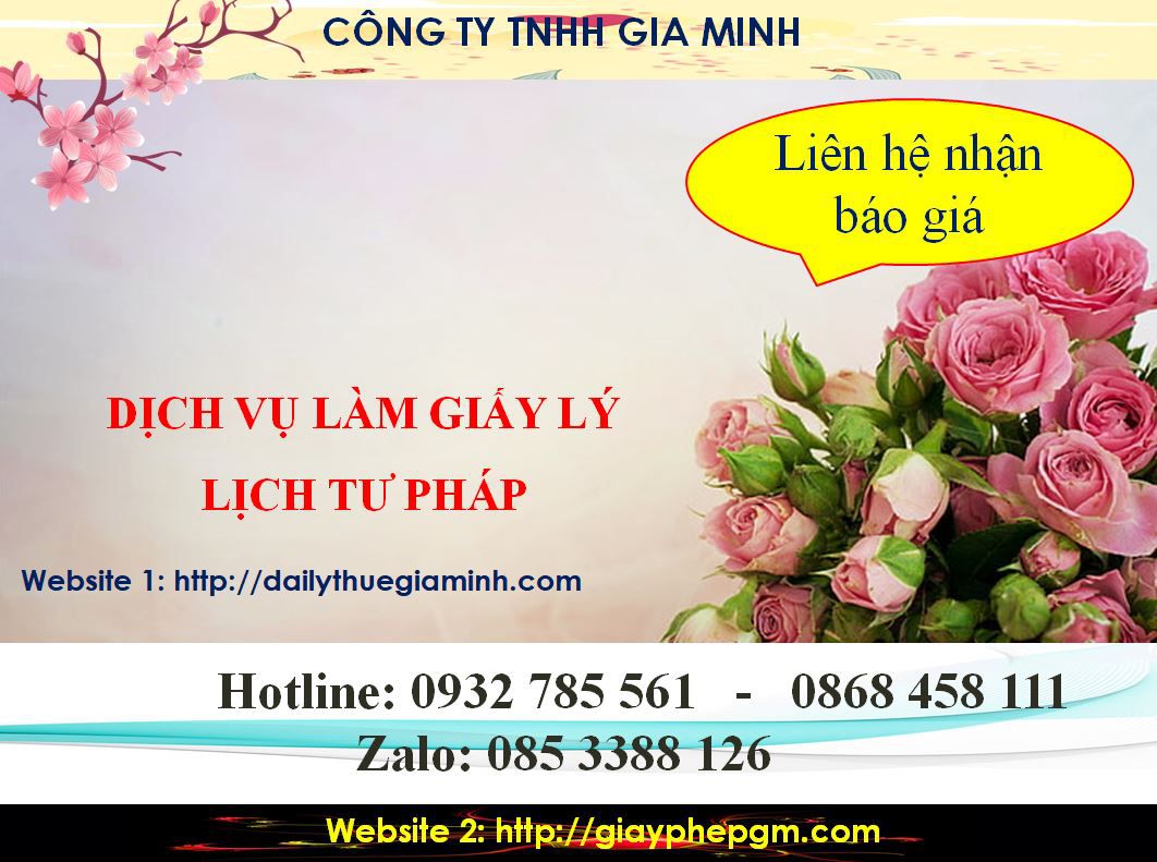 Dịch vụ làm giấy lý lịch tư pháp Vĩnh Phúc 5 Chi phí làm giấy lý lịch tư pháp Vĩnh Phúc