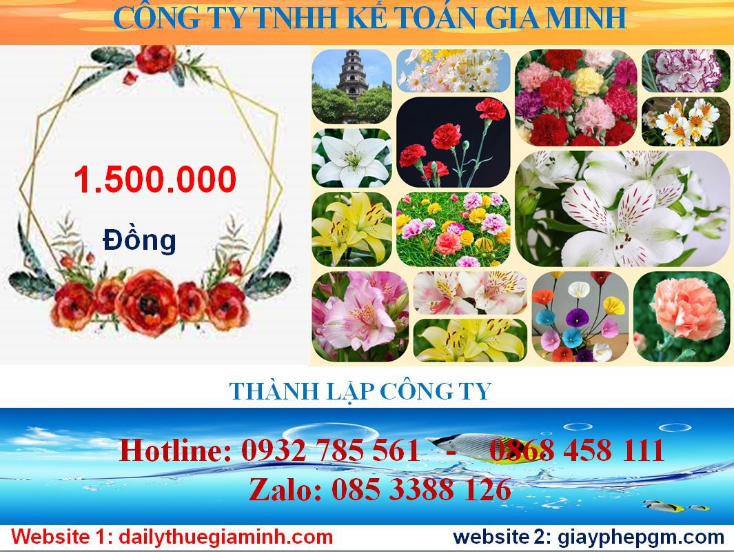 Chi phí mở công ty ở Huyện Bắc Tân Uyên