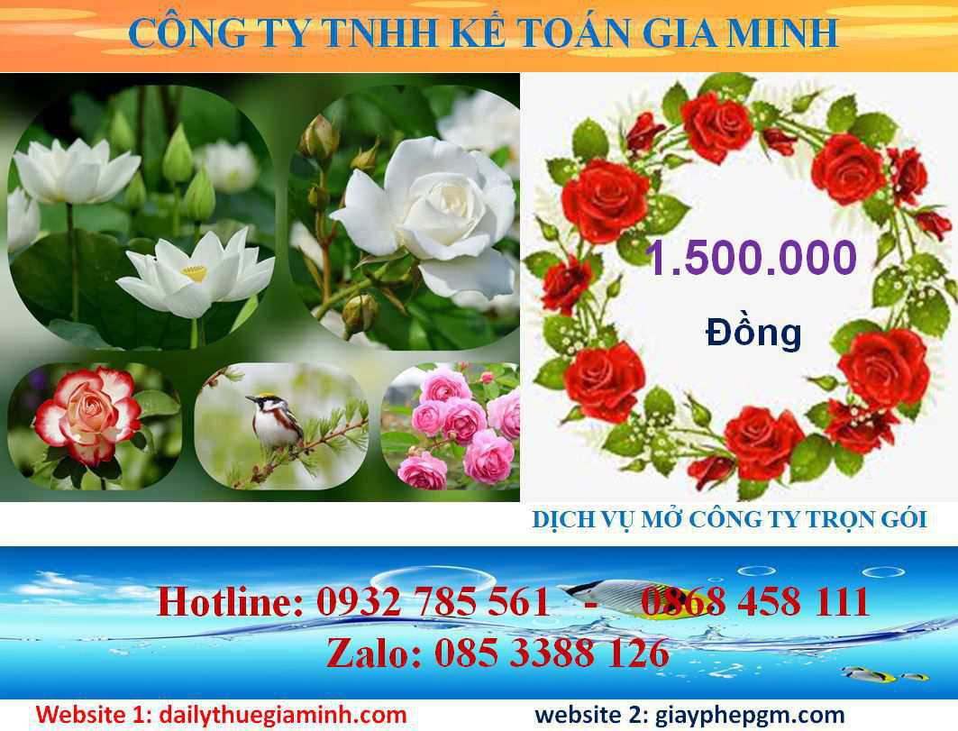 Chi phí mở công ty trọn gói ở Đắc Nông