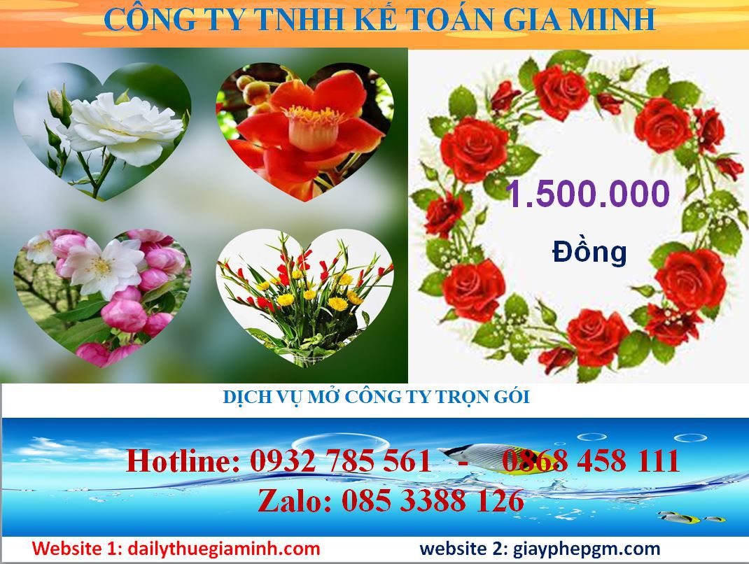 Mở công ty trọn gói ở Thái Bình 5 Chi phí mở doanh nghiệp trọn gói ở Thái Bình