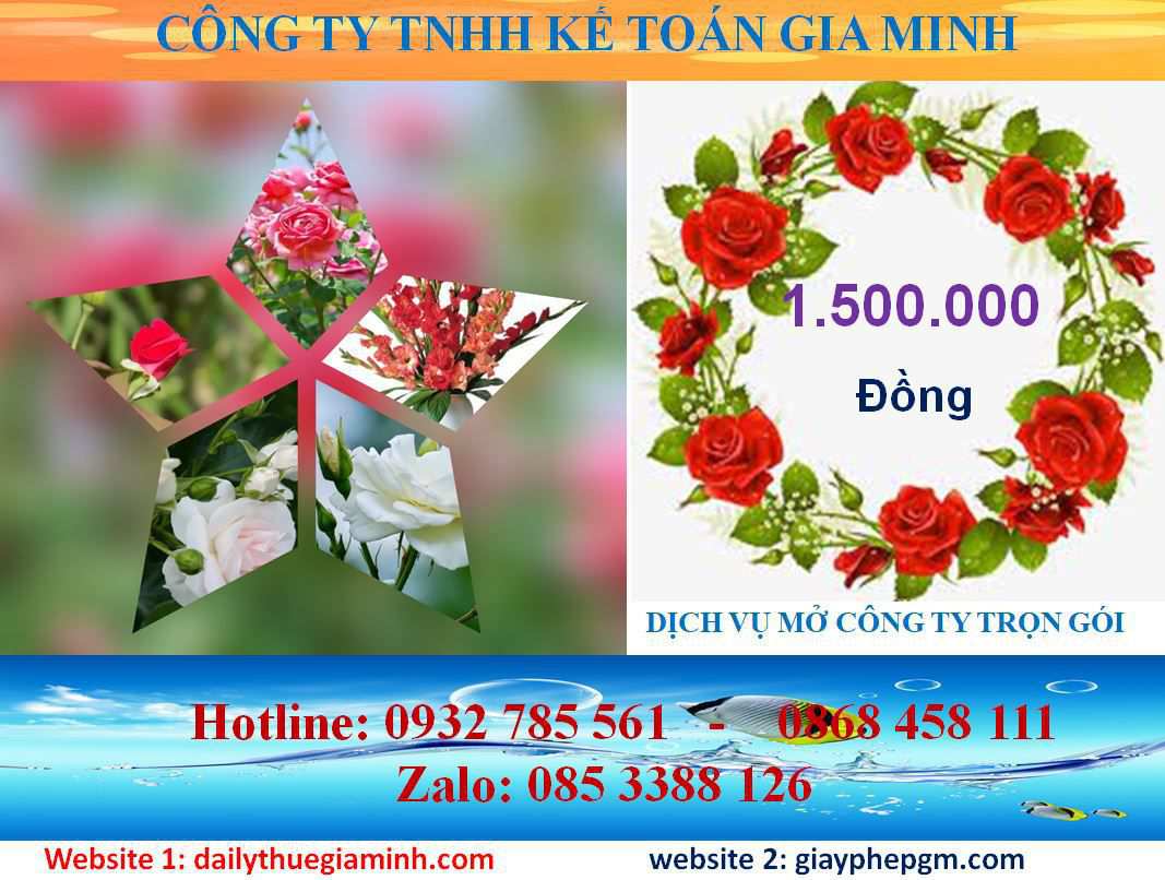 Chi phí mở công ty trọn gói