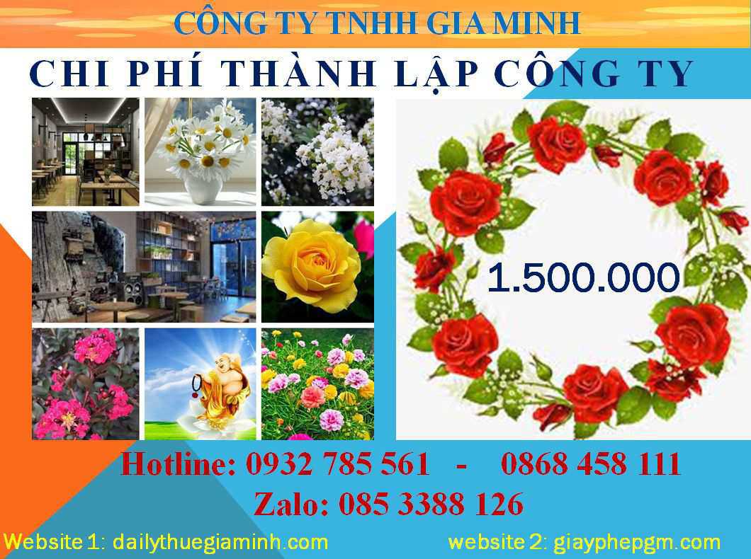 Dịch vụ thành lập công ty Sơn La 5 Chi phí thành lập công ty Sơn La