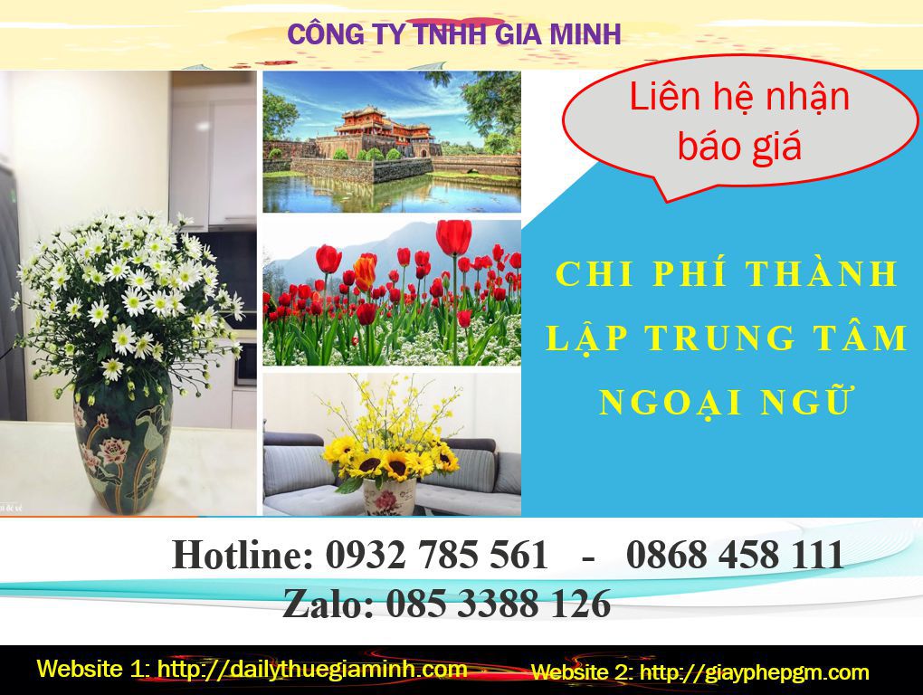 Chi phí thành lập trung tâm ngoại ngữ