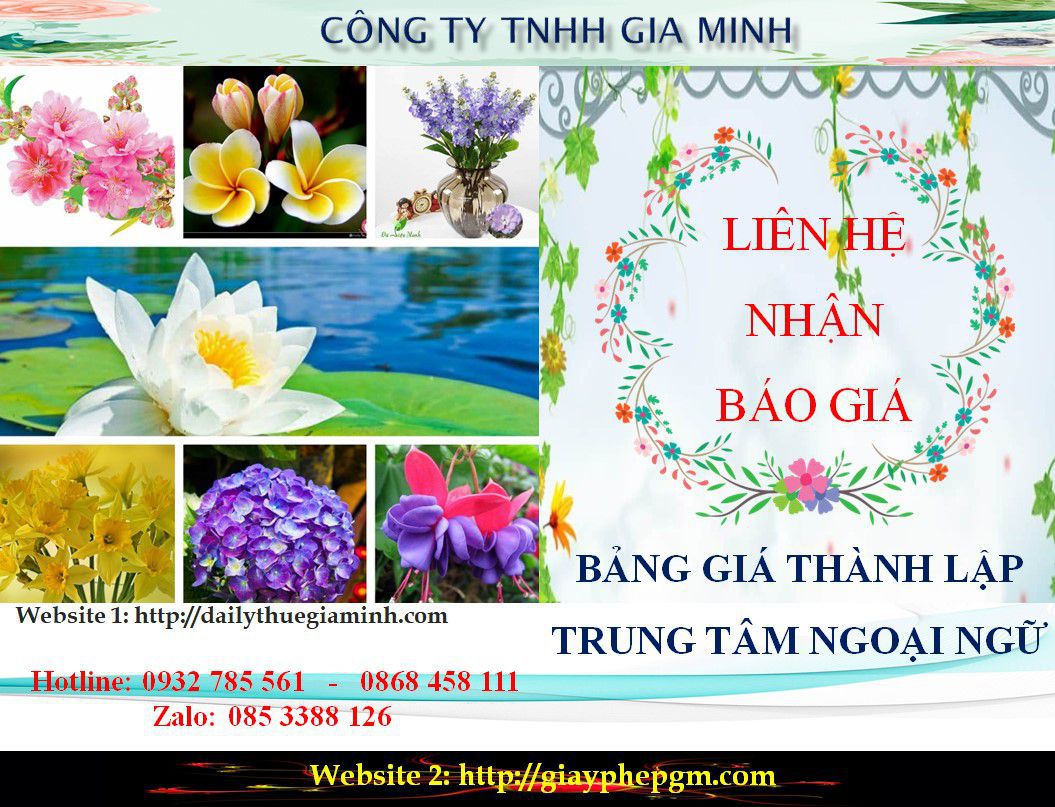 Điều kiện thành lập trung tâm ngoại ngữ Cần Thơ 5 Chi phí thành lập trung tâm ngoại ngữ