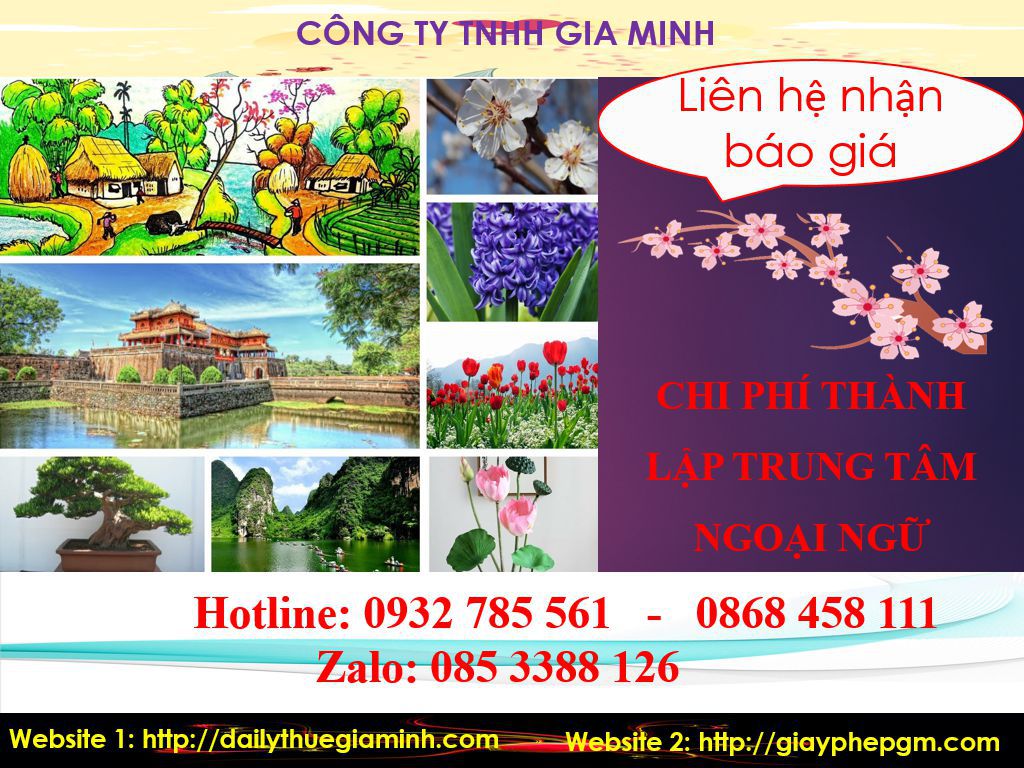 Chi phí thành lập trung tâm ngoại ngữ Đồng Tháp 5 Chi phí thành lập trung tâm ngoại ngữ