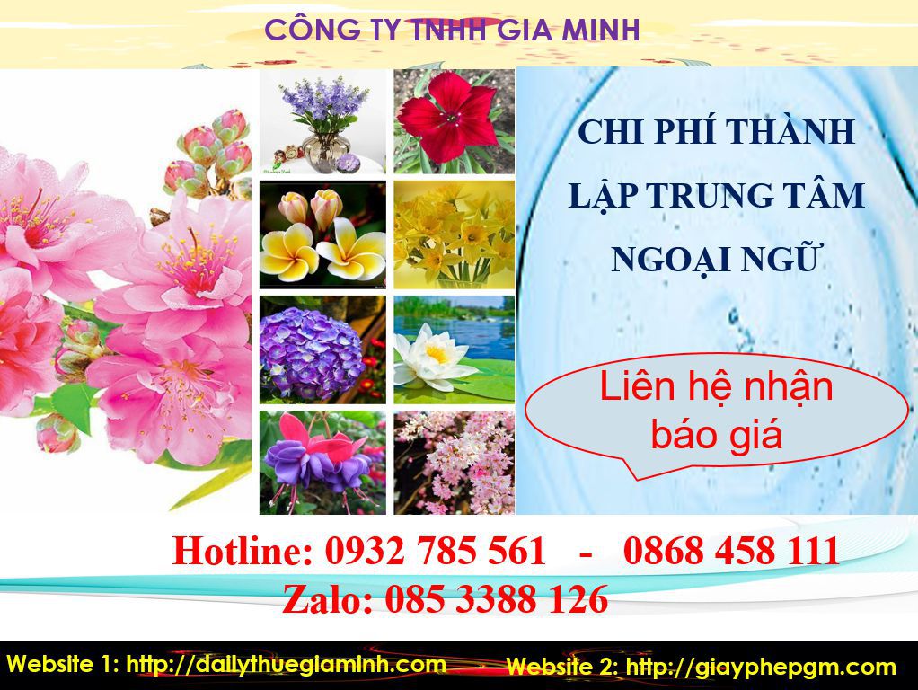Chi phí thành lập trung tâm ngoại ngữ Hà Nam 4 Thủ tục thành lập trung tâm ngoại ngữ Hà Nam