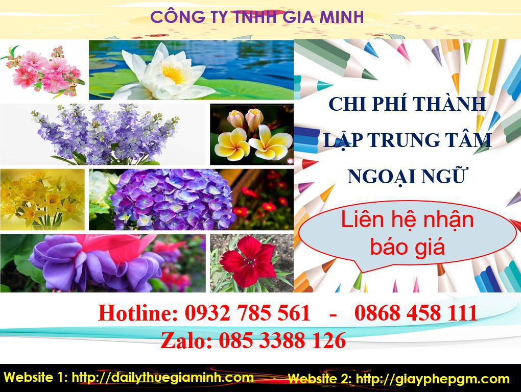 Chi phí thành lập trung tâm ngoại ngữ Hải Dương 5 Chi phí thành lập trung tâm ngoại ngữ