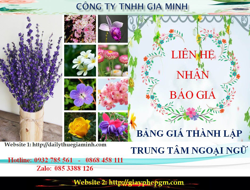 Điều kiện thành lập trung tâm ngoại ngữ Hòa Bình 5 Chi phí thành lập trung tâm ngoại ngữ