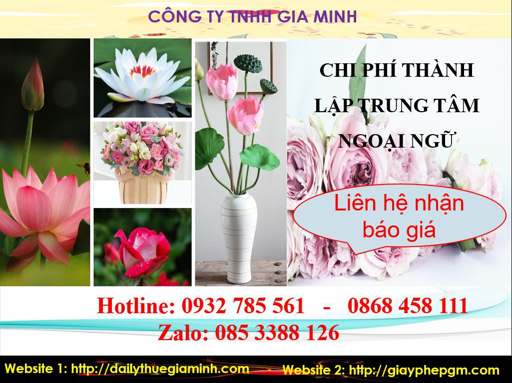 Chi phí thành lập trung tâm ngoại ngữ Huế 11 Chi phí trọn gói thành lập trung tâm ngoại ngữ tại Huế