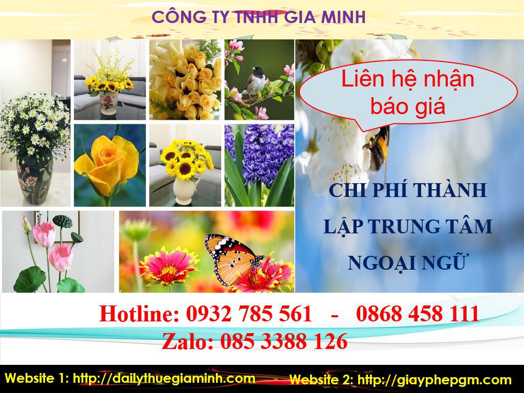 Chi phí thành lập trung tâm ngoại ngữ Hưng Yên 5 Chi phí thành lập trung tâm ngoại ngữ