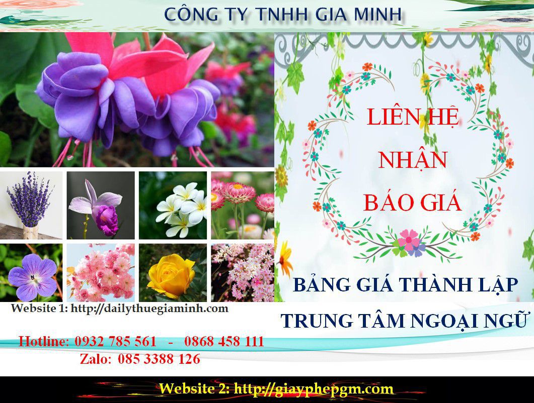 Điều kiện thành lập trung tâm ngoại ngữ Kiên Giang 5 Chi phí thành lập trung tâm ngoại ngữ