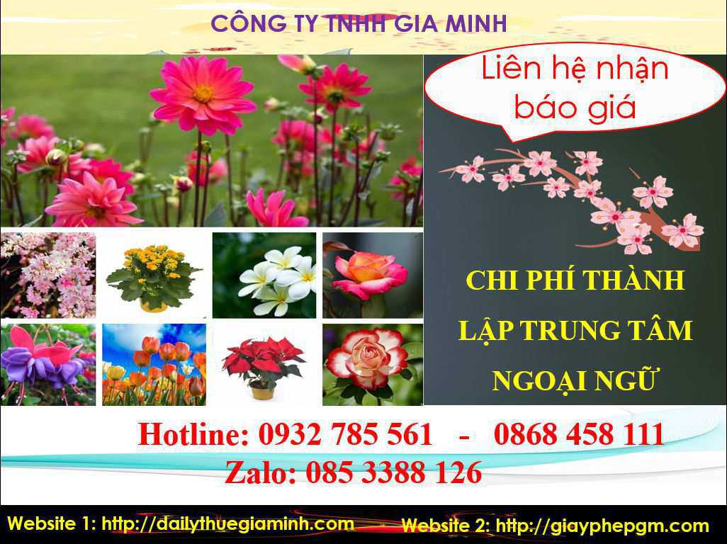 Chi phí thành lập trung tâm ngoại ngữ Lâm Đồng 5 Chi phí thành lập trung tâm ngoại ngữ