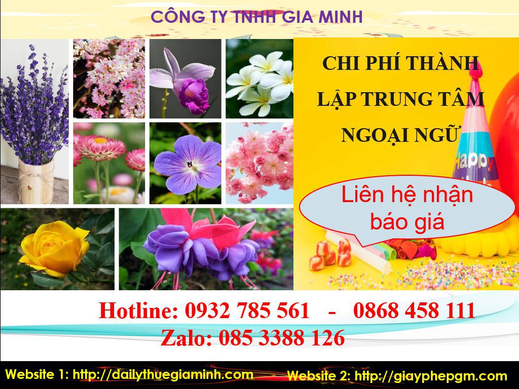 Chi phí thành lập trung tâm ngoại ngữ Quảng Bình 5 Chi phí thành lập trung tâm ngoại ngữ