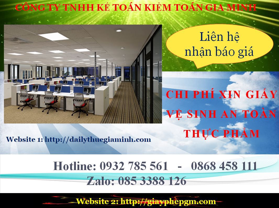 Xin giấy phép vệ sinh an toàn thực phẩm Bắc Giang 5 Chi phí xin giấy phép vệ sinh an toàn thực phẩm Bắc Giang
