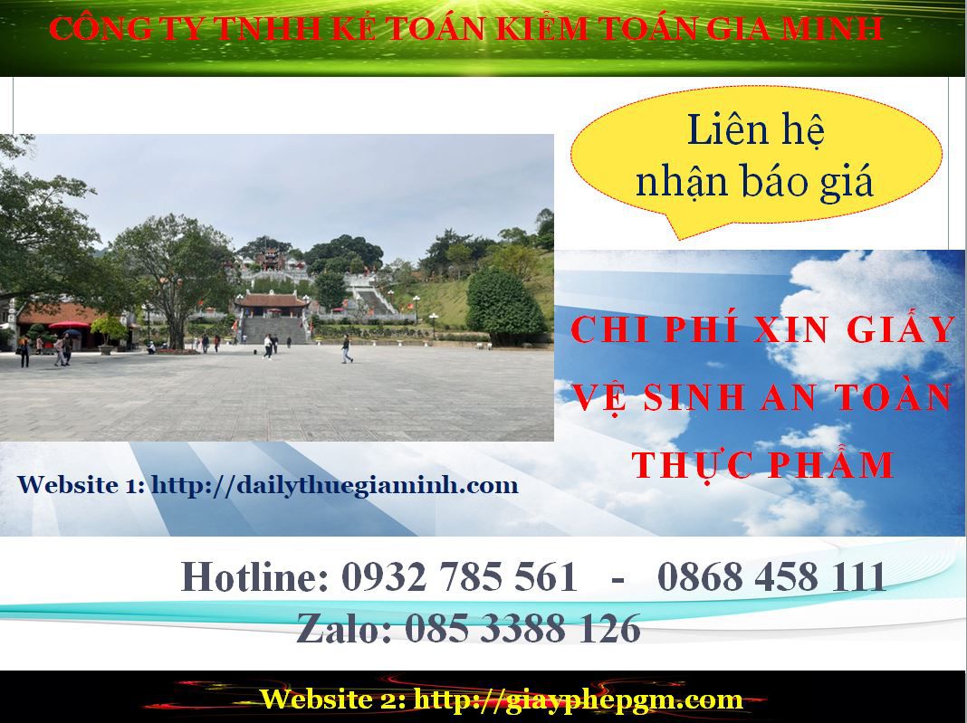 Xin giấy phép vệ sinh an toàn thực phẩm Đắk Lắk 2 Chi phí xin giấy phép vệ sinh an toàn thực phẩm Đắk Lắk